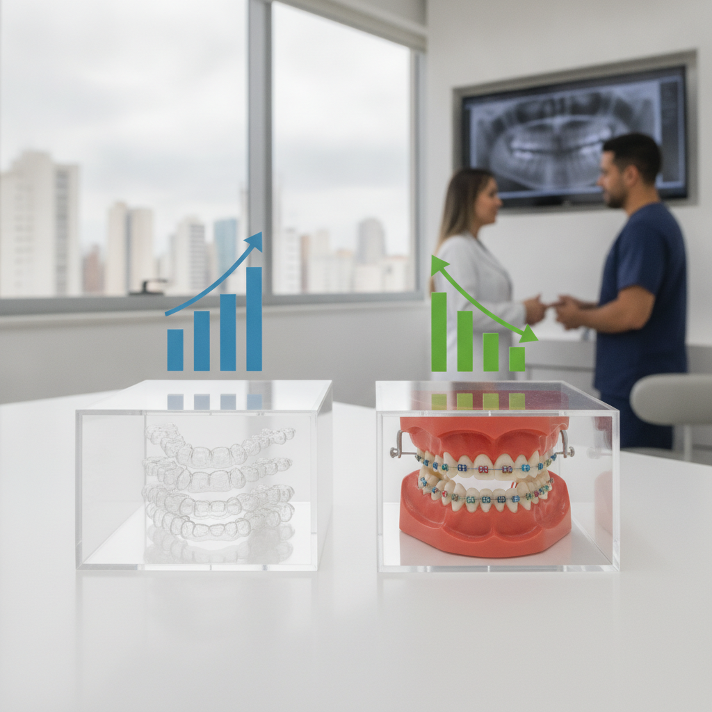 Diferença entre Aparelho Fixo e Alinhador Invisível em Goiânia