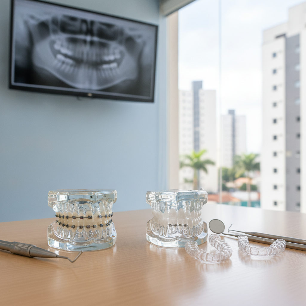 Diferença entre Aparelho Fixo e Alinhador Invisível em Goiânia